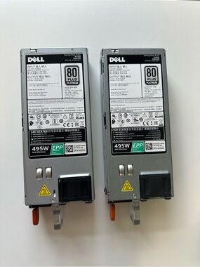 2x Dell PowerEdge 495W Server Power Supply PSU 0VKDD2 Hot Swap Replacement